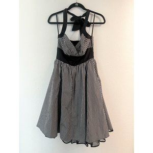 Vintage Betsey Johnson Black & White Checkered Cocktail Dress (Size 2 / Small)